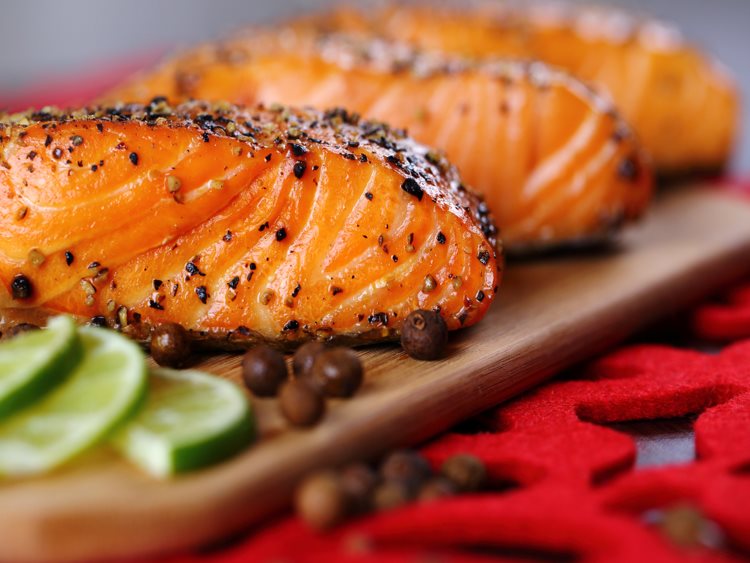 Enjoy our Honey Smoked King Salmon Portions for 4 lb Gift Box for $159.95.