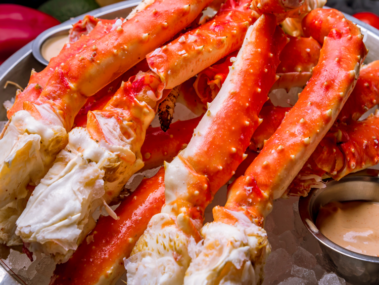 Enjoy the World's Largest Super Colossal King Crab Legs® with Free Fedex Shipping.